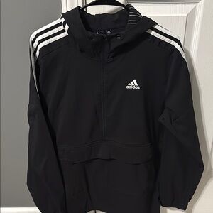 Adidas Black Windbreaker